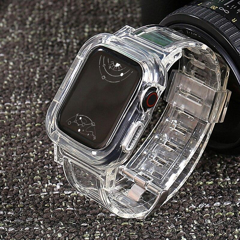 Glacier Transparent Silicone Stylish Band + Case