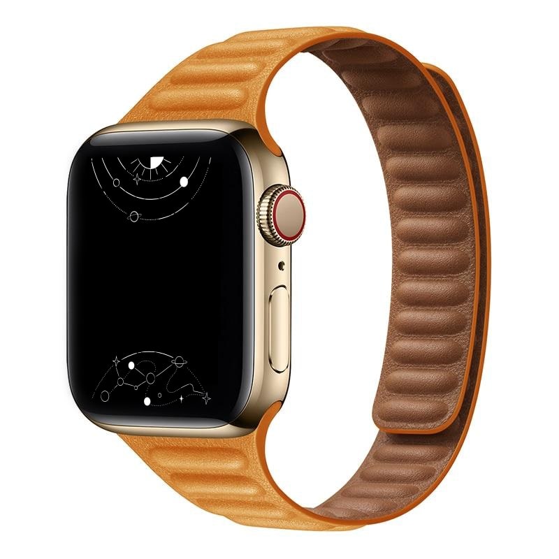 Vistel Slim Leather Magnetic Link Band For Apple Watch 1 10 SE SE2 Ultra Ultra2 Luxury iWatch Strap Astra Straps Singapore