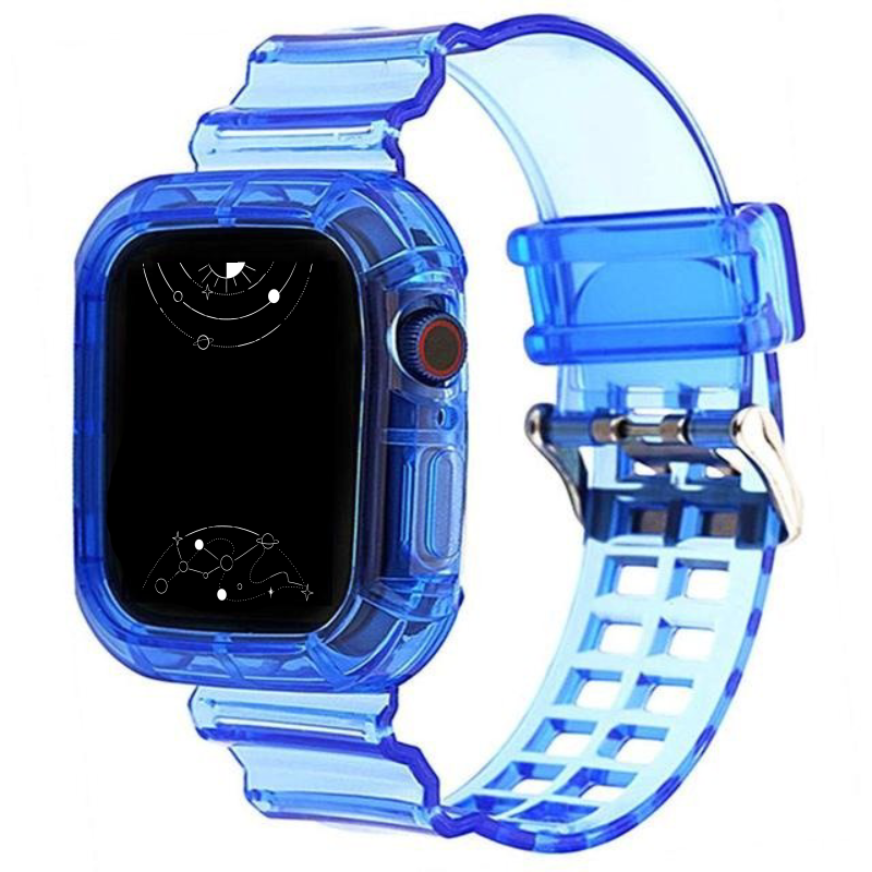 Glacier Transparent Silicone Stylish Band + Case