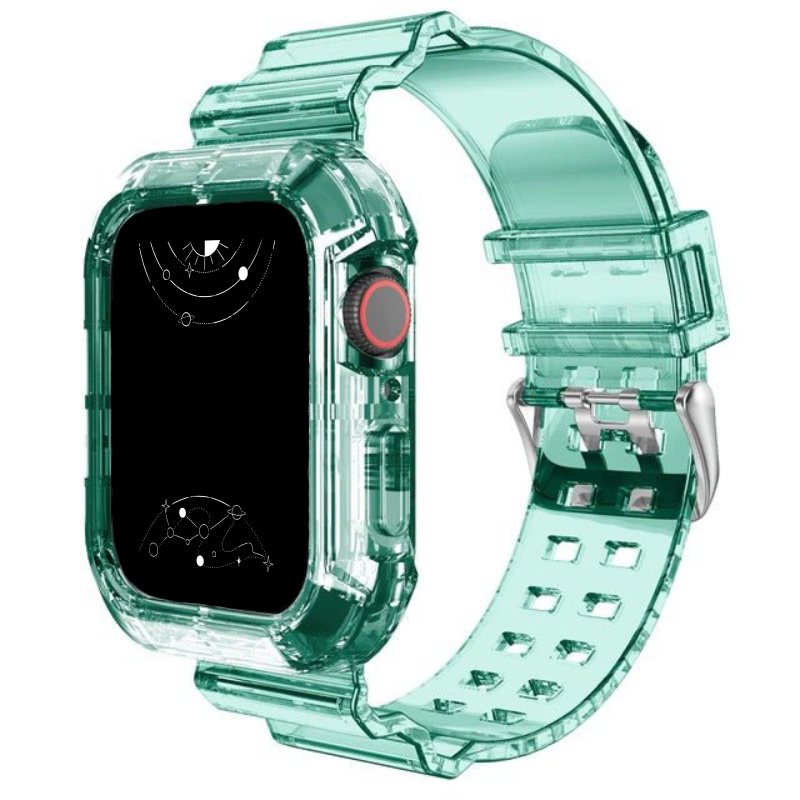 Glacier Transparent Silicone Stylish Band + Case