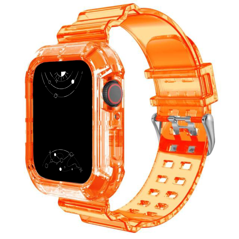 Glacier Transparent Silicone Stylish Band + Case