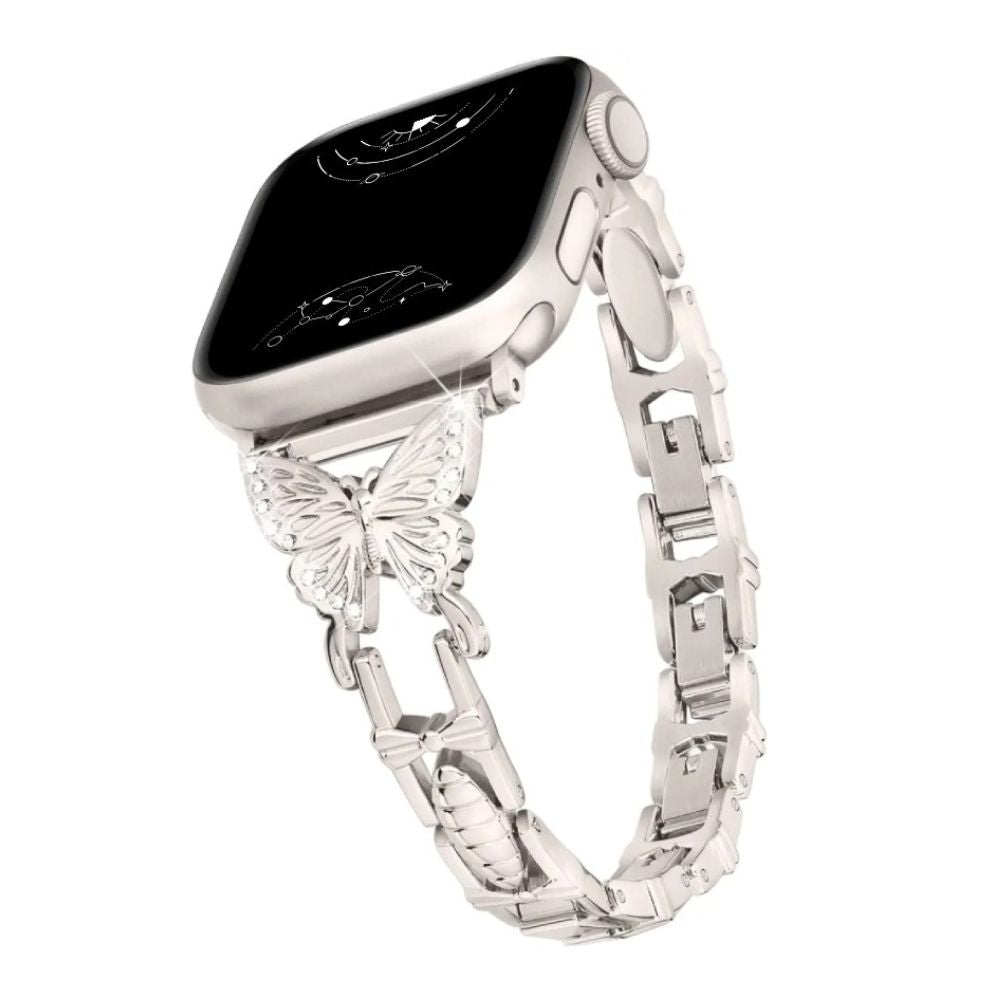 Amabilis Diamond Butterfly Stainless Steel Band