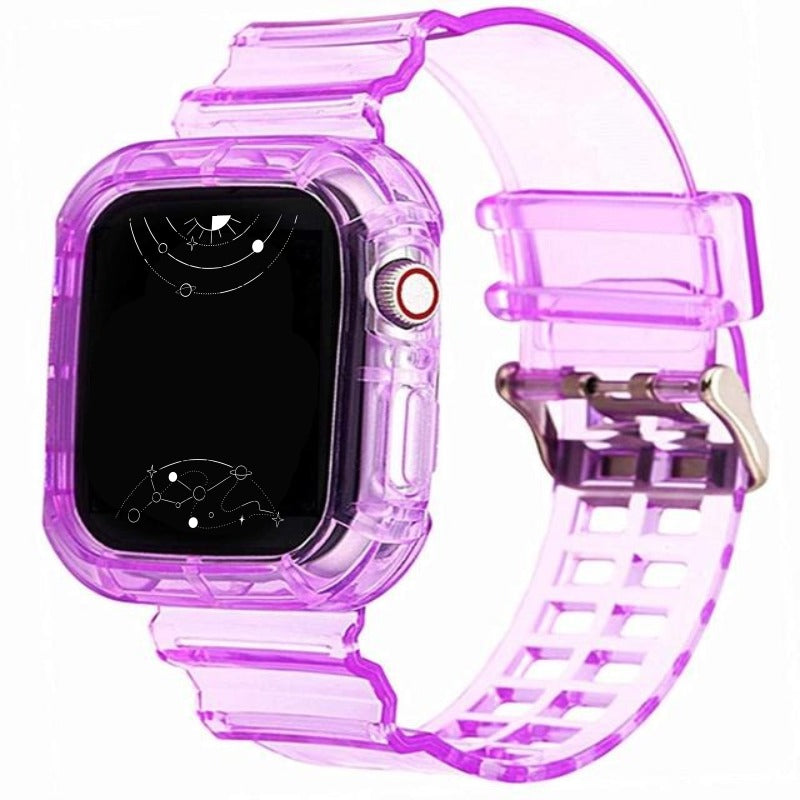 Glacier Transparent Silicone Stylish Band + Case