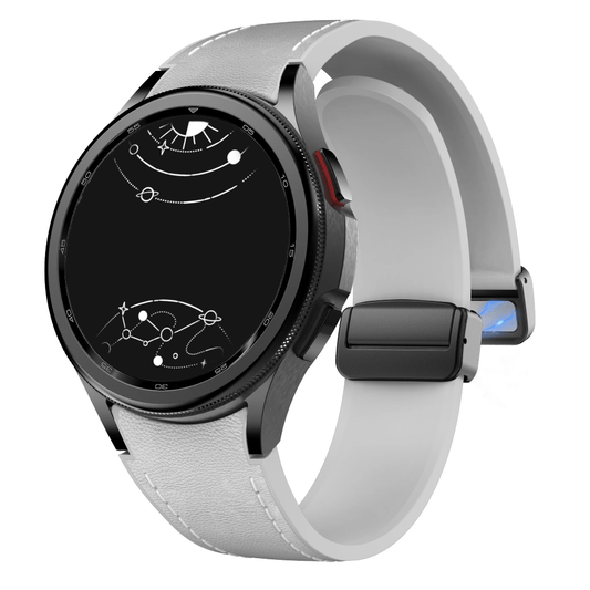 Plurimi Genuine Leather And Silicone Galaxy Band