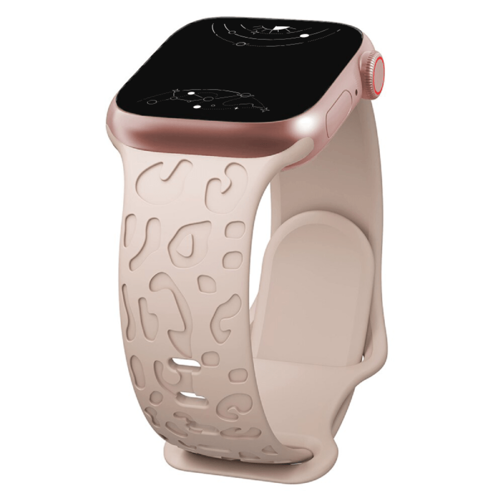 Metior Silicone Band With Engraved Leopard Pattern - Astra Straps