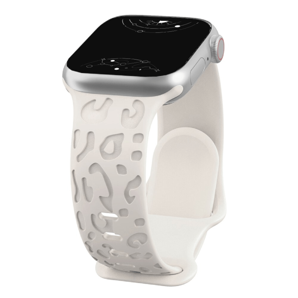 Metior Silicone Band With Engraved Leopard Pattern - Astra Straps